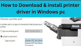 How to Download amp Install the printer Driver in windows PC [upl. by Zel495]