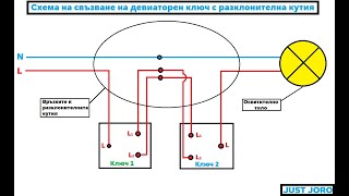 Схема на свързване на девиаторен ключ  Схема 1  Two Way Switching Explained [upl. by Franciscka]