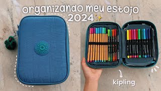 organizando meu estojo 2024✨ volta às aulas [upl. by Emiolhs]