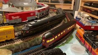 Pennsylvania run Lionel S2 with 13 car Southwind Set and MTH Premier Centipede’s front end Friday [upl. by Thedrick]