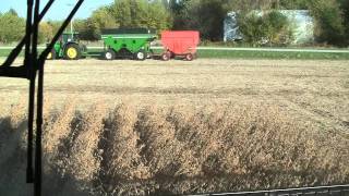 John Deere 9500 Combine In Cab View on 1062011 [upl. by Rhianna652]