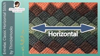 Entrelac Classic Horizontal Crochet Stitch Made Easy  Tutorial How To [upl. by Refynnej]