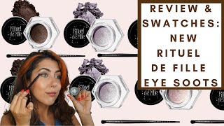 REVIEW amp SWATCHES 3 NEW RITUEL DE FILLE EYE SOOTS  Integrity Botanicals [upl. by Nnil]