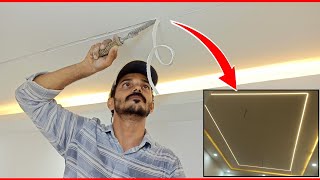 Profile Light Installation Neat And Easy Method  സീലിങ് ഭംഗിയാക്കാൻ പ്രൊഫൈൽ ലൈറ്റ്  Ceiling Lights [upl. by Suzette]