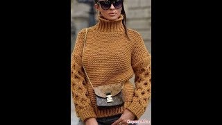 Стильный Свитер Спицами  2019  Stylish Knitting Sweater  Stylischer Strickpullover [upl. by Doownelg586]