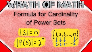 Formula for Cardinality of Power Sets  Set Theory [upl. by Leinadnhoj48]