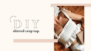 DIY  Shirred Crop Top  The Essentials Club [upl. by Essej]