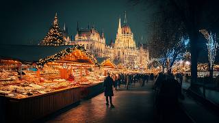 Christmas in Budapest A Magical Stroll Through Festive Lights and Cozy Streets [upl. by Lamb]