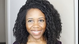 Dry Twist Out on Natural Hair [upl. by Ahtelra913]