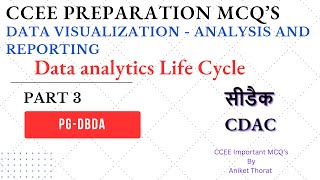 CDAC  PGDBDA  CCEE Preparation MCQs  DVAR  Data Analytics Life Cycle  Part 3 [upl. by Haonam]