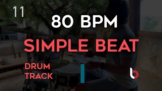 80 BPM Drum Beat  Simple Straight [upl. by Kelwunn111]