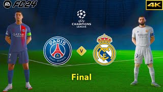 EA SPORTS FC 24  PSG vs REAL MADRID  Ft RONALDO BENZEMA  UEFA CHAMPIONS LEAGUE FINAL [upl. by Grindlay161]