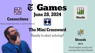 NYT Connections Strands Mini Crossword Wordle Betweenle Fusele  June 28 2024 [upl. by Roxanna]