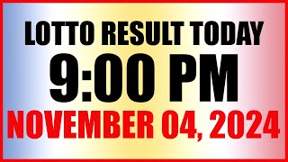 Lotto Result Today 9pm Draw November 4 2024 Swertres Ez2 Pcso [upl. by Lebasy]