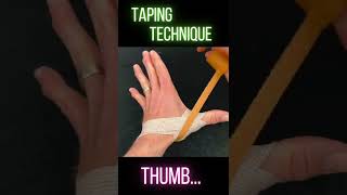 How to tape a thumb with wrist support [upl. by Einwat]