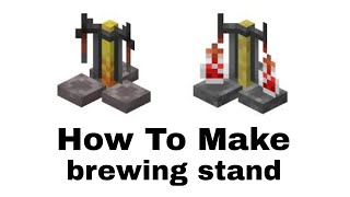 how to make a brewing stand in minecraft [upl. by Dynah]