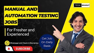 WFH Testing Jobs  Manual amp Automation Testing  Fresher Jobs  Tech Bharat  June 2024 [upl. by Fayth]