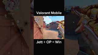 Valorant Mobile Jett  OP  Win 😍 valorant valorantmobile shorts [upl. by Dearman]