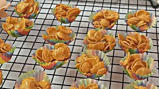 CORNFLAKES MADU HANYA DENGAN 4 BAHAN  HONEY CORNFLAKES 4 INGREDIENTS ONLY [upl. by Schweiker118]