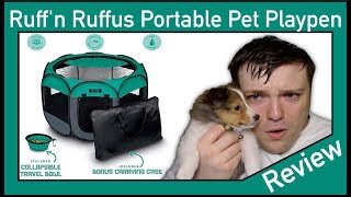 Ruffn Ruffus Portable Pet Playpen  Puppy Review  MumblesVideos [upl. by Nayr]