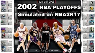 2002 NBA PLAYOFFS SIMULATED IN NBA2K17 [upl. by Ninnahc975]