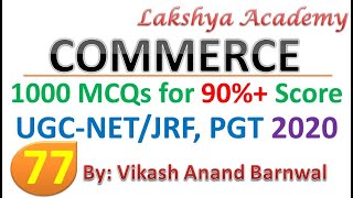 77  1000 Commerce MCQs  Accountant UGCNET PGT CA DSSSB UKSSSC  Management Economics MCQ [upl. by Durgy]