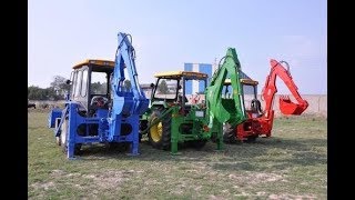 Tractor Backhoe Loader attachment on Mahindra [upl. by Aleahc926]