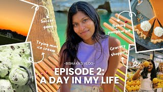 A Day In My Life Vlog  baking pumpkin pie grocery shopping soccer game birthday party  more [upl. by Illah435]