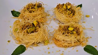 Nidos de Pistachos y Nueces  Postre Turco  Pistachio and Walnut Nests  Turkish Dessert [upl. by Tamas]