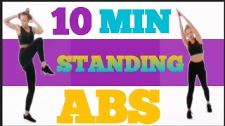 10 Min ALL STANDING ABS Workout Daily Routine No Jumping NoRepeat No Equipment [upl. by Warder]