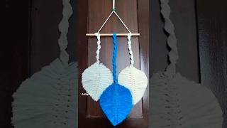 Macrame leaf hanging macrame thread leaf art home decordaily art artbyvincy [upl. by Loy]