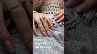 Inspiracja paznokciowa nails paznokcieżelowe french manicure nailart [upl. by Gruver]