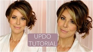 HOW TO PUT IN CLIP IN HAIR EXTENSIONS IN SHORT HAIR  UPDO TUTORIAL  Dominique Sachse [upl. by Oirotciv]