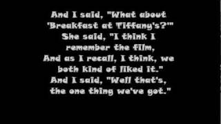 Breakfast at Tiffanys Lyrics Deep Blue Something [upl. by Ariaek]