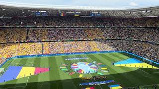 Moment Emoționant pe Allianz Arena ❤️🙌🏻 Imnul României cântat de peste 30000 de spectatori români🇷🇴 [upl. by Amaty]