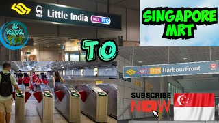 LITTLE INDIA NE7 TO HARBOURFRONT NE1 😍🇸🇬 MRT TRAVEL SINGAPORE 2023 singapore vlogs 2023 [upl. by Aetnahs828]