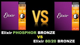 Elixir Phosphor Bronze VS Elixir 8020 Bronze [upl. by Ahsiekal]