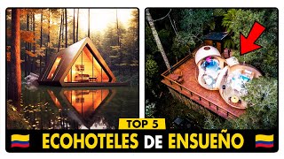 TOP 5 MEJORES HOTELES ECOLÓGICOS de COLOMBIA 🏨🌲 [upl. by Otilia292]