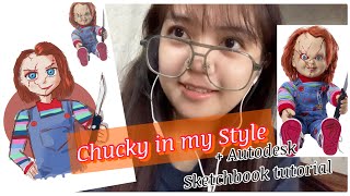 Drawing Chucky The Doll amp Autodesk Sketchbook tutorial TAGALOG😁 [upl. by Eceryt]