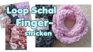 Loop nur mit den Fingern stricken  super einfach mit Loop Garn [upl. by Nilson222]