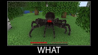 Minecraft wait what meme part 31 realistic minecraft spider [upl. by Marquez]