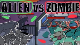 ALIENS vs ZOMBIES sticknodes among us animation xenomorphs vs undead among us [upl. by Richart]