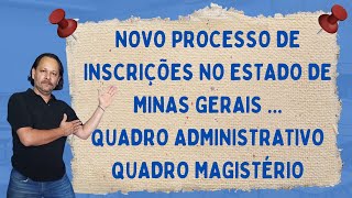 INSCRIÃ‡Ã•ES NO ESTADO DE MINAS GERAIS  CANAL DA EDUCAÃ‡ÃƒO FAZ APONTAMENTOS IMPORTANTES SOBRE PROCESSO [upl. by Margarette]