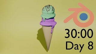 Speed modeling an icecream cone in Blender [upl. by Gish]