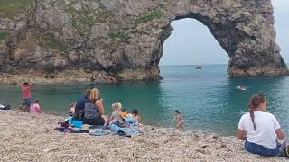 Beautiful Day at Durdle door beach  Durdle door walk  4 k walk [upl. by Leahcimaj]