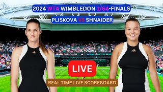 Karolina Pliskova Vs Diana Shnaider LIVE Score UPDATE Today Tennis 2024 WTA Wimbledon 164Finals [upl. by Nami766]