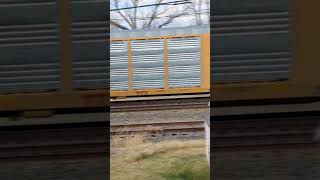 Nice Norfolk Southern 4654 Leading Auto Racks 11N Under 2 Bridges Hershey Pa [upl. by Ahsinrats712]