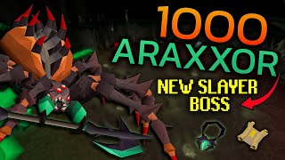 Loot From 1000 Araxxor 92 Slayer Boss OSRS [upl. by Aleacim]