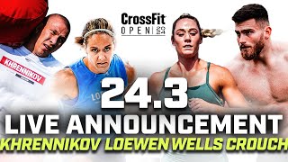 CrossFit Open Workout 243 Live Announcement [upl. by Anahsor]