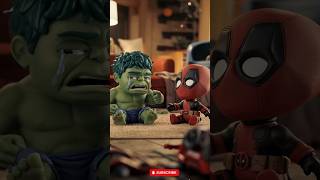 Sad Little Deadpool and Little Stepbrother Hulk animation marvel avengers hulk spiderman [upl. by Light]